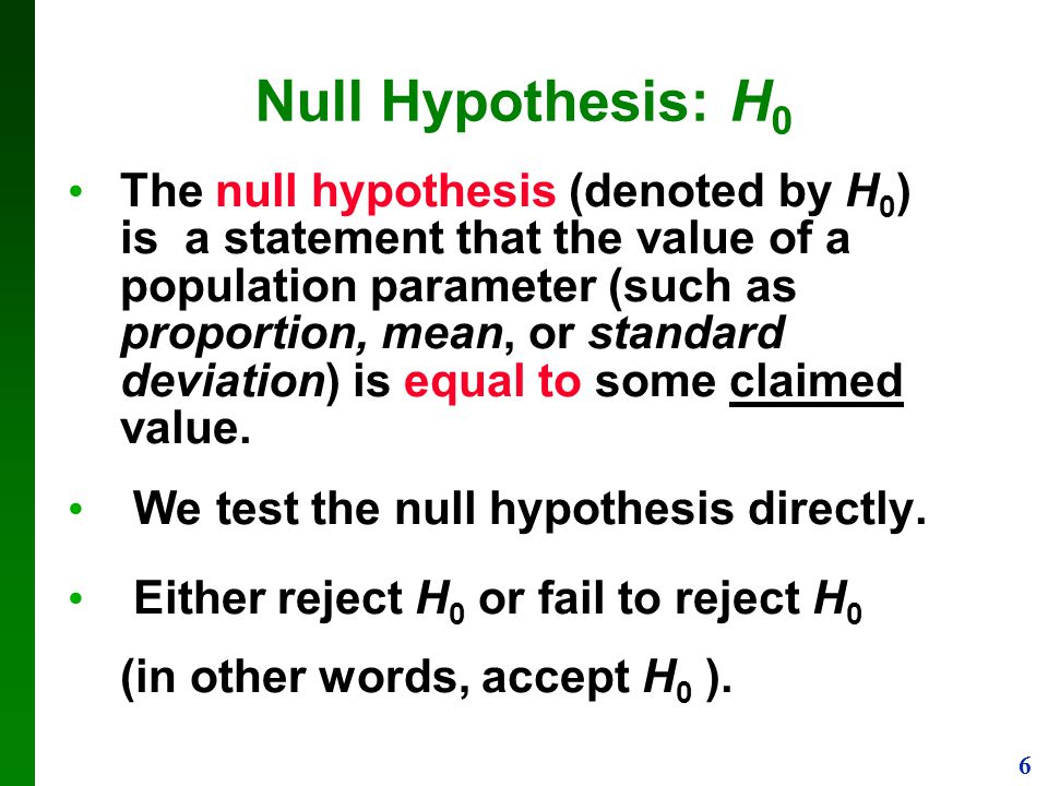 Null Hypothesis (2 of 4)